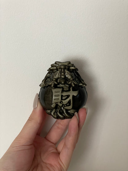 [龍年限定：金曜石龍龜] 沉穩帶金沙的暗黑法師 財